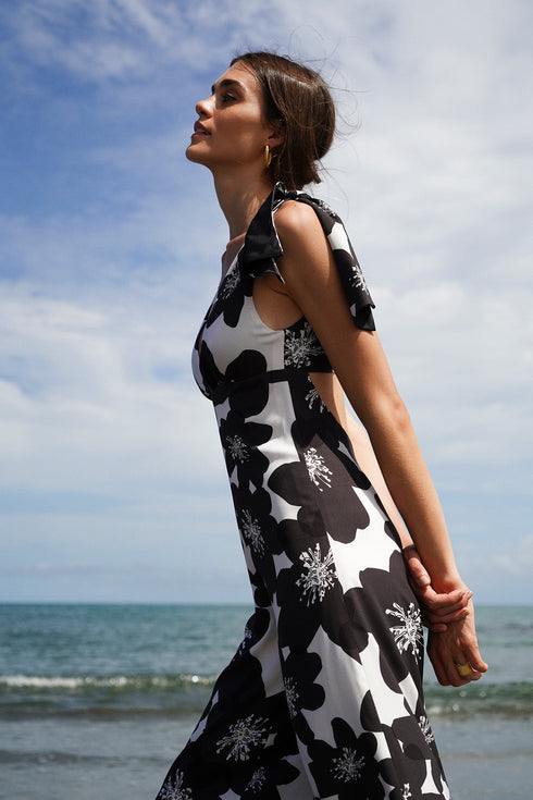 Palma Black Flower Jumpsuit